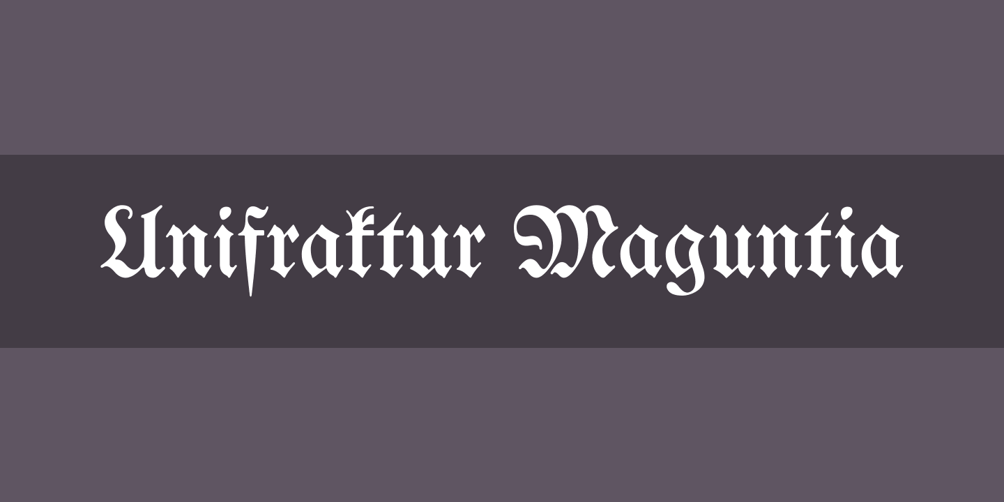 Пример шрифта Unifraktur Maguntia #1